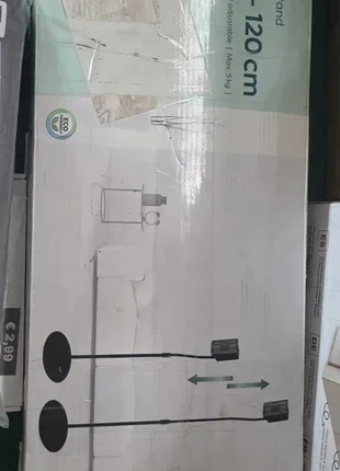 Coppia supporti da pavimento per casse 75,8-120 cm
