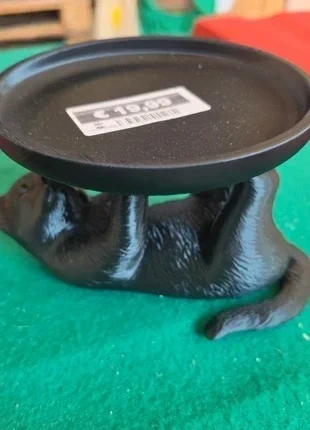 Gatto portaoggetti con vassoio – Decorazione stampata in 3D