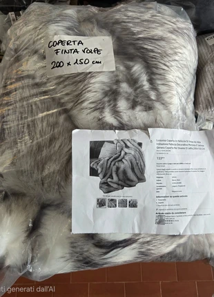 Coperta in finta pelliccia volpe 200x150 cm