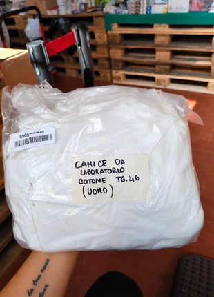 Camice da laboratorio uomo bianco in cotone – Taglia 46