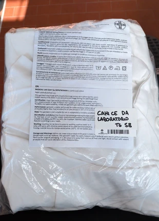 Camice medico / da laboratorio bianco – Taglia 58 – Nuovo